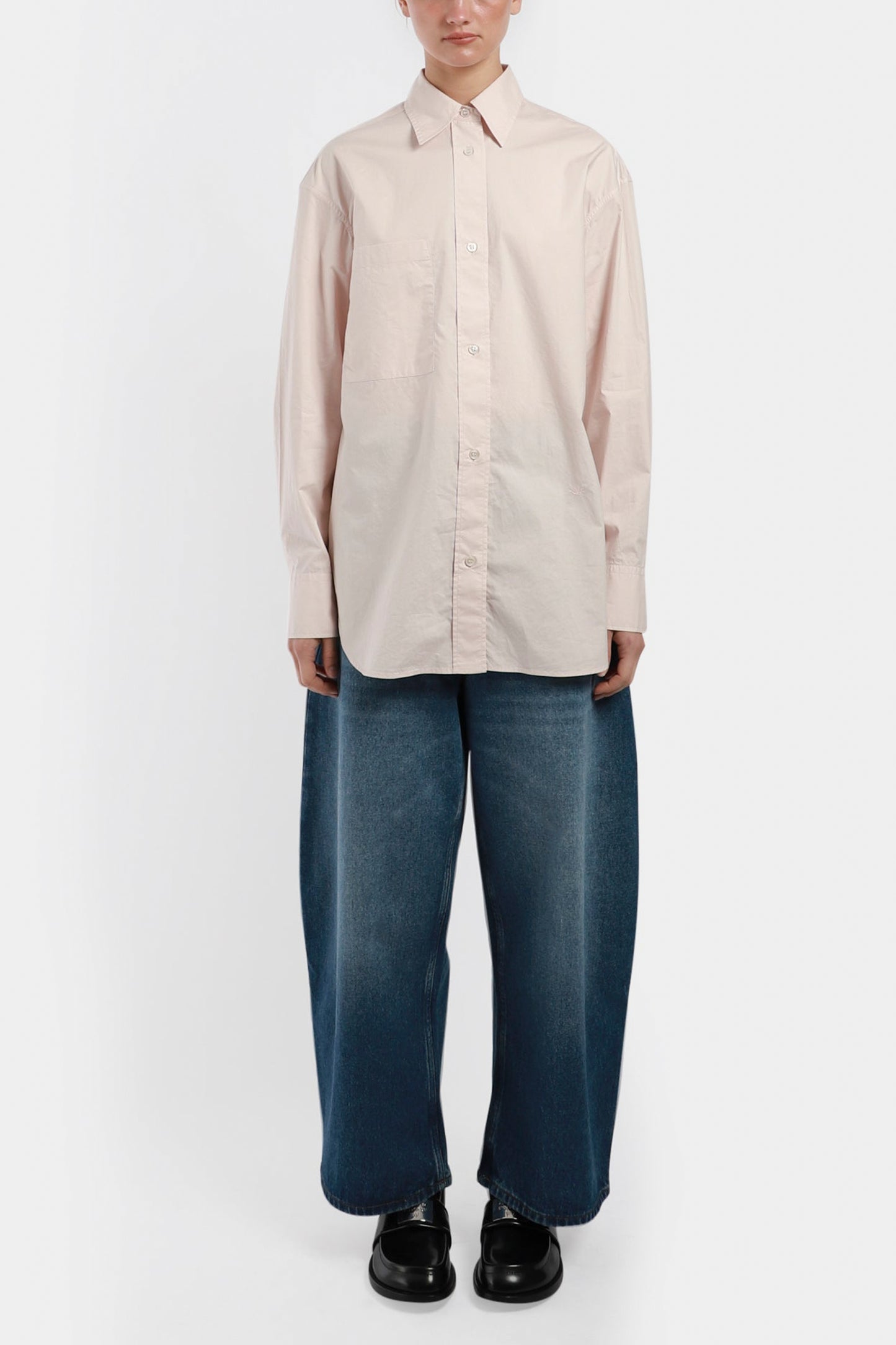 SHIRTS - OVERSIZED CLASSIC SHIRT WITH EMBROIDERY