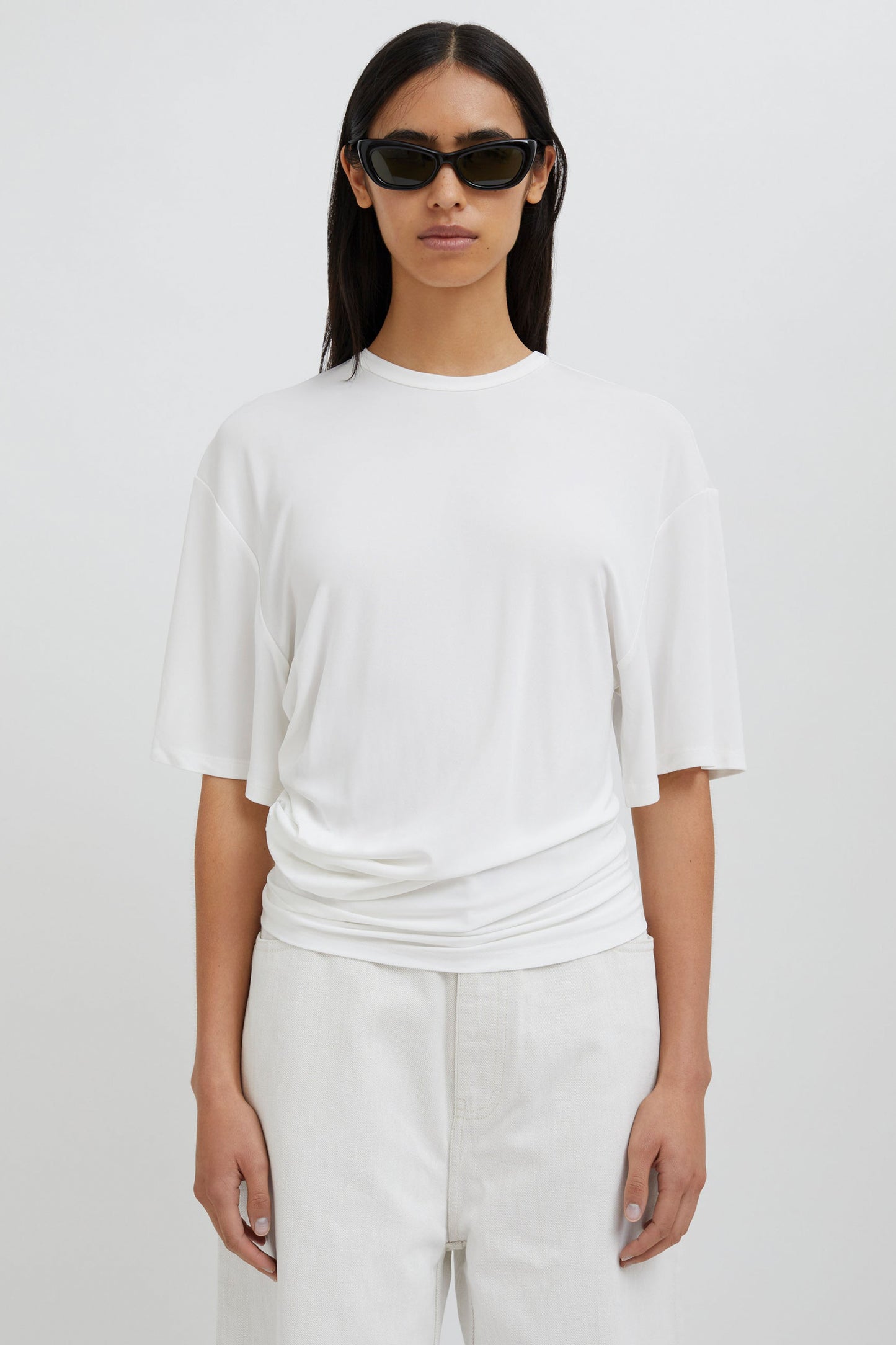 SIDE COWL WAIST TEE