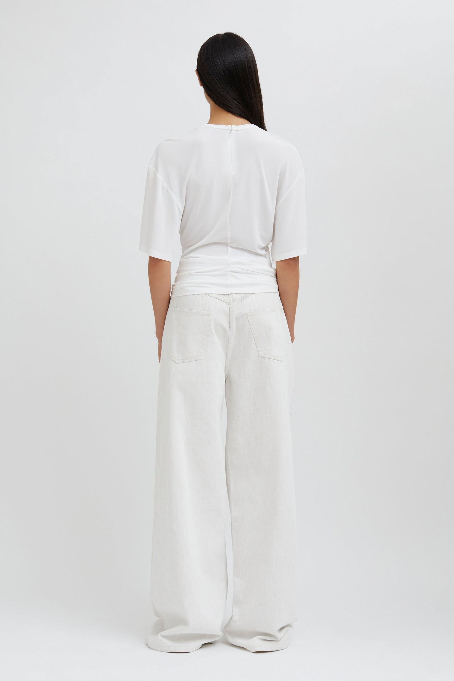 SIDE COWL WAIST TEE