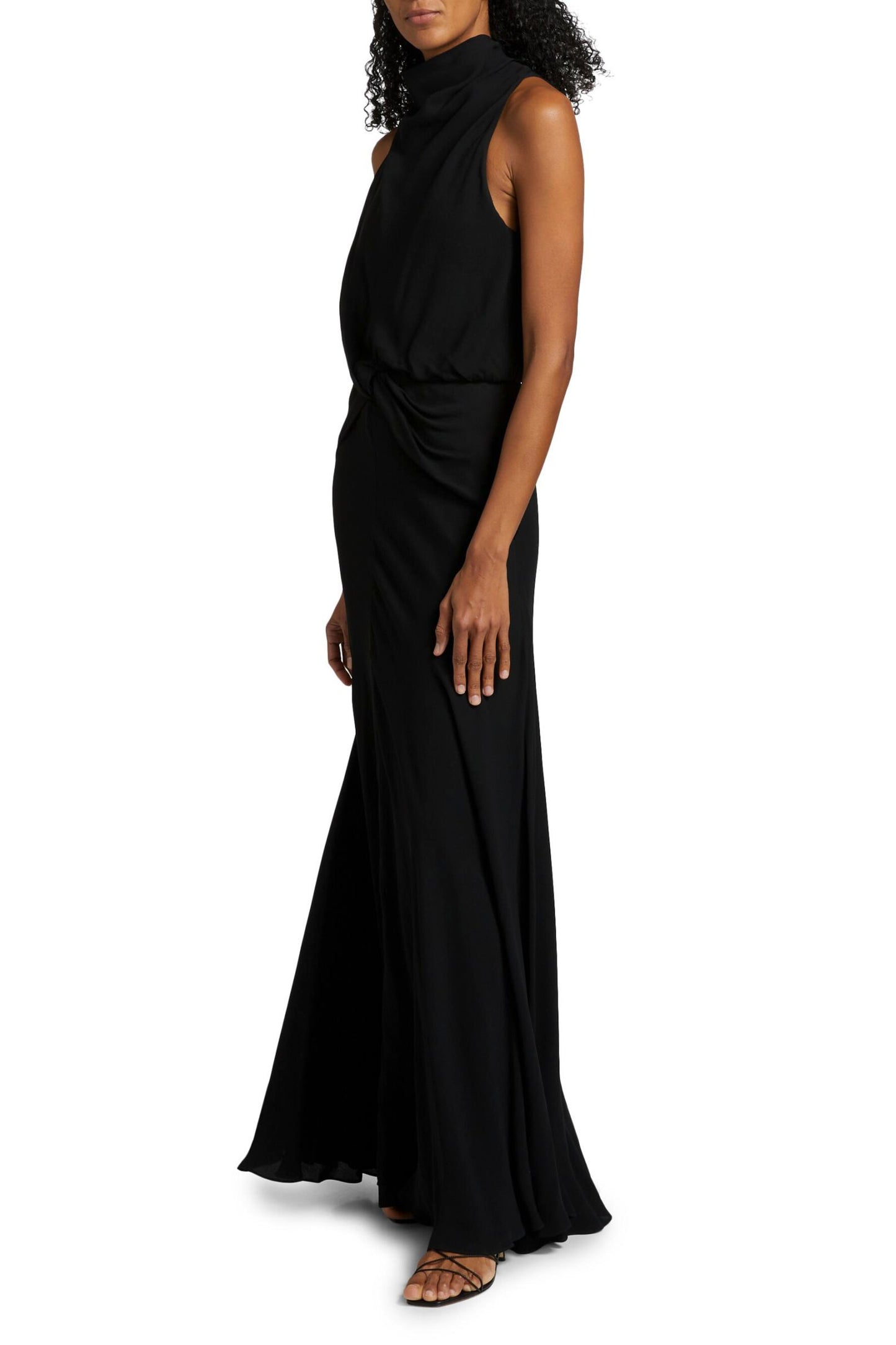 THE VALERIE DRAPED NECKLINE DRESS WITH FULL SKIRT