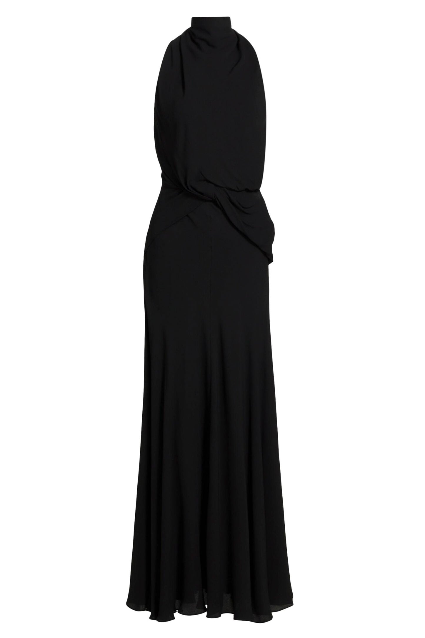 THE VALERIE DRAPED NECKLINE DRESS WITH FULL SKIRT