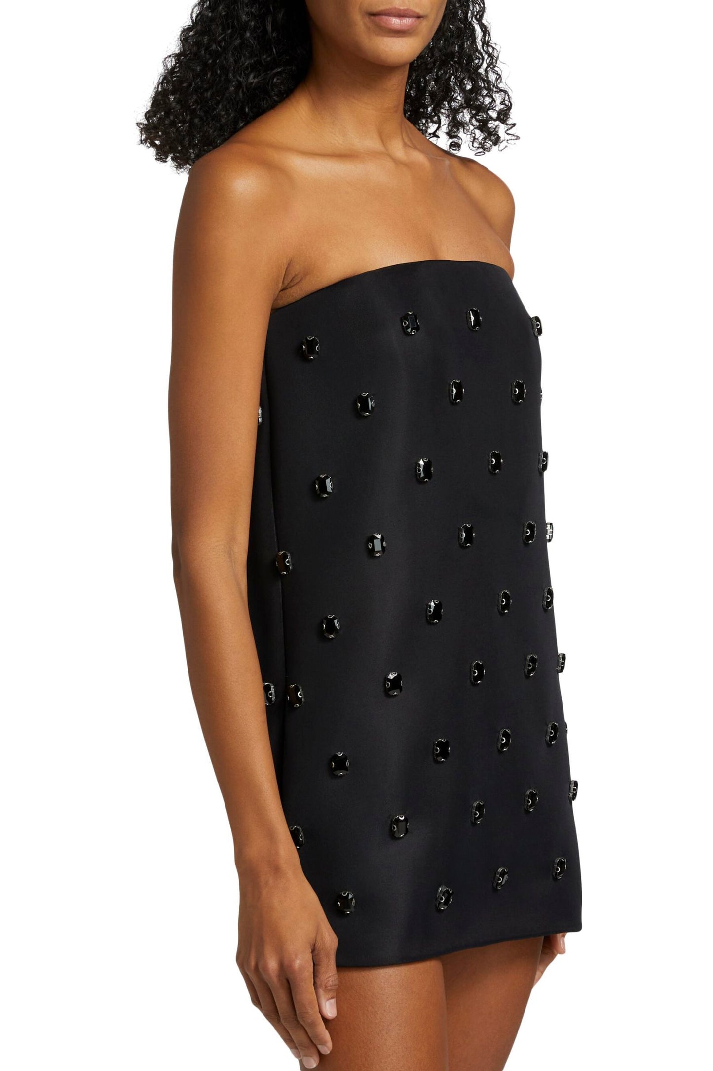 THE TILLY EMBROIDERED STRAPLESS MINI DRESS