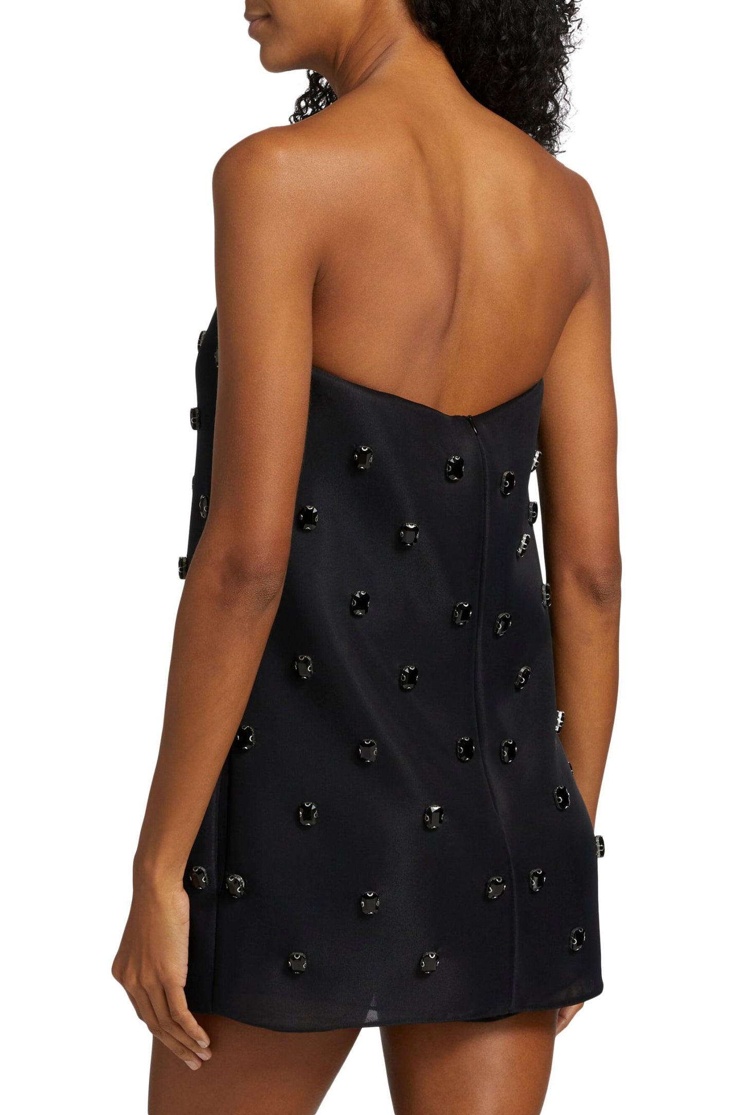 THE TILLY EMBROIDERED STRAPLESS MINI DRESS