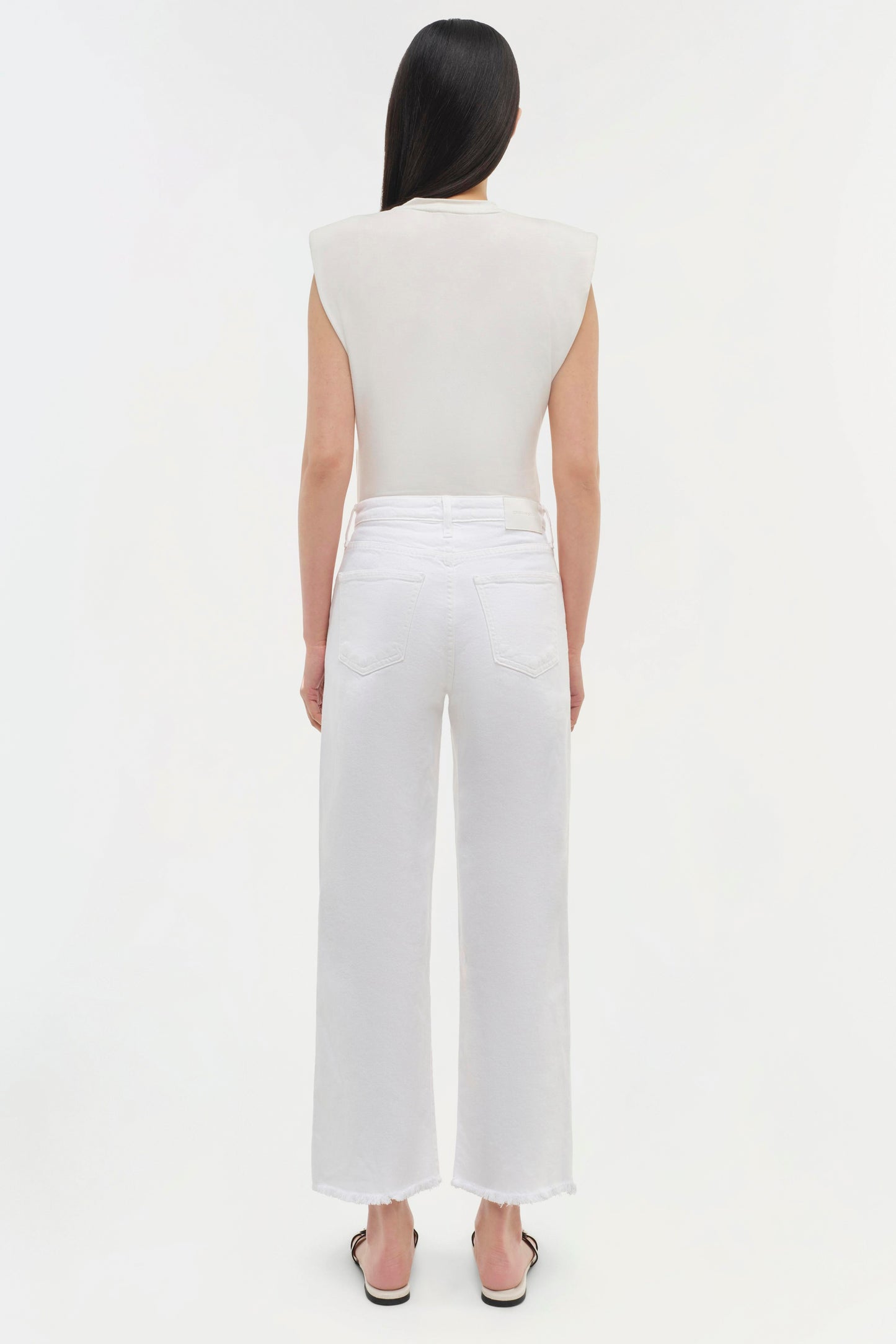 ESTELLE CLEAN STRETCH JERSEY WRAP FRONT CROP T SHIRT