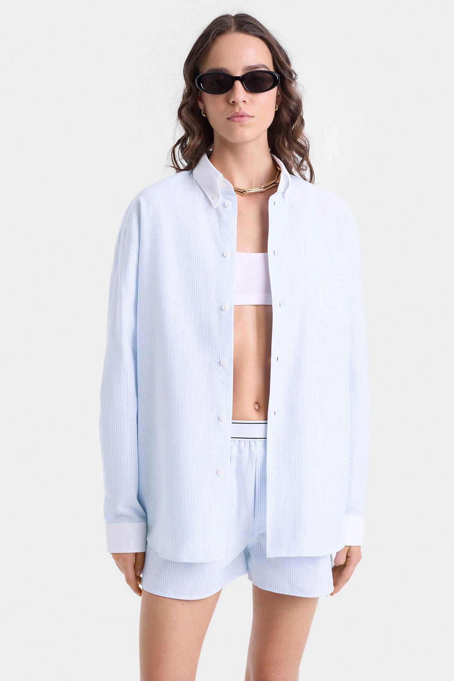 H&W Crest Oversized Oxford Shirt