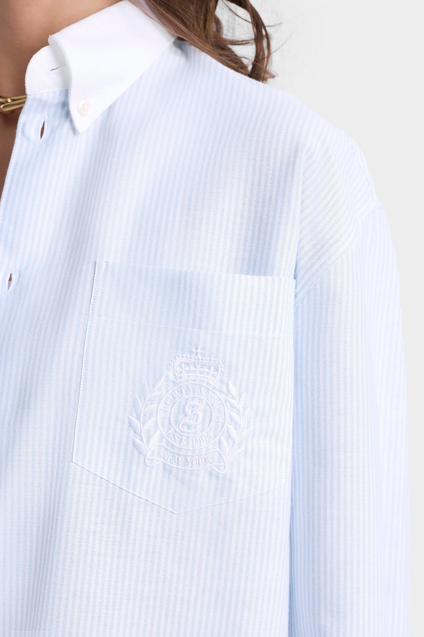 H&W Crest Oversized Oxford Shirt