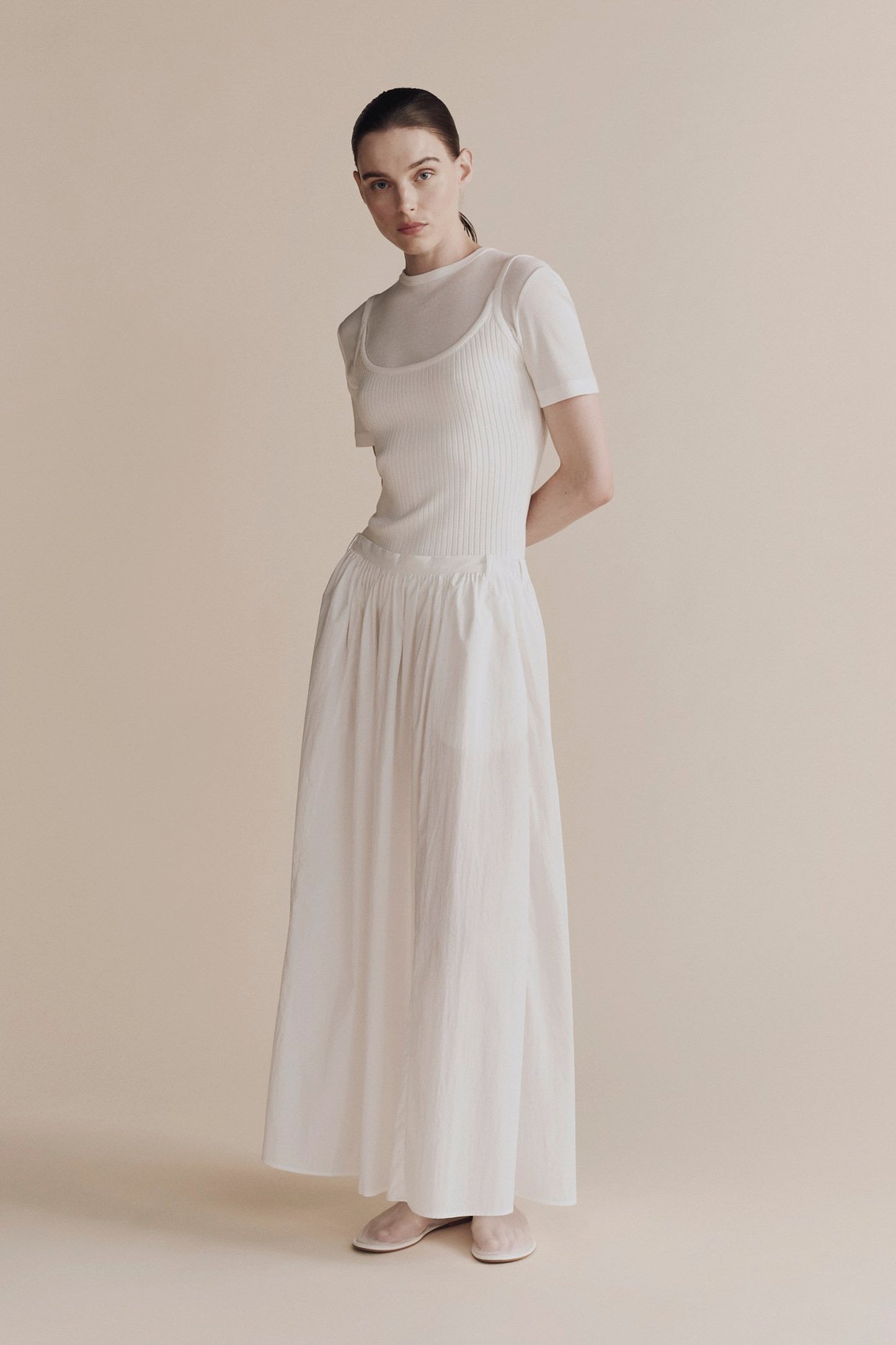GATHERED MAXI SKIRT