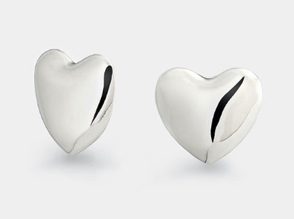 Voluptuous Heart Earrings, Sml