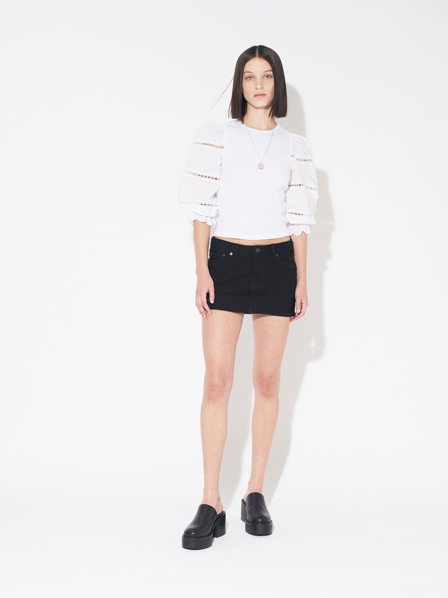 puff sleeve rib top