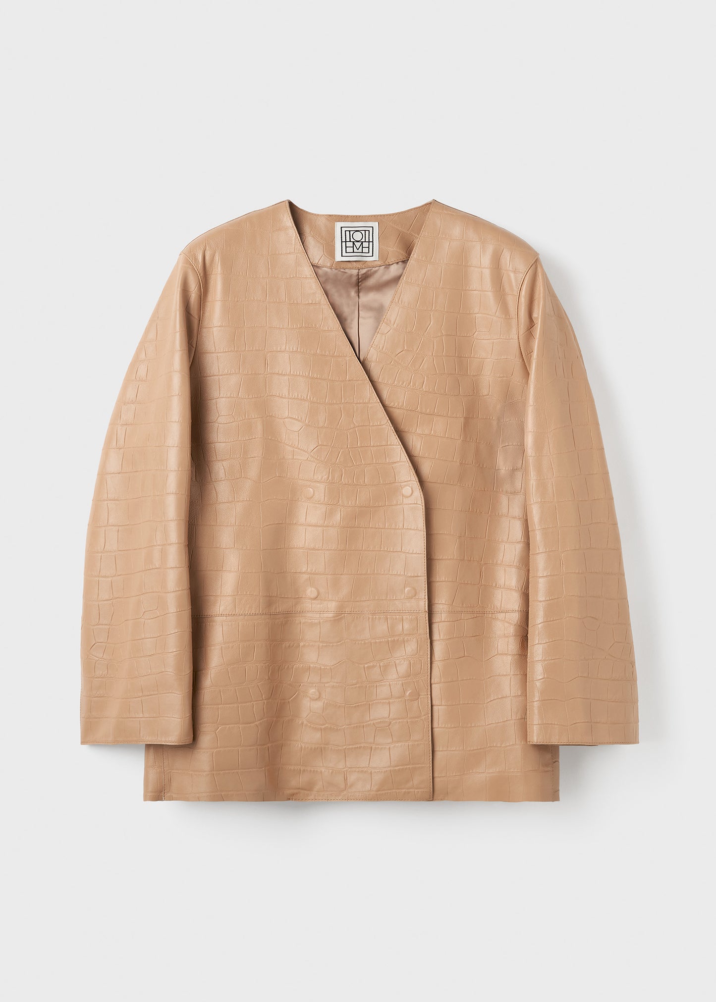 CROCO EMBOSSED LEATHERBLAZER