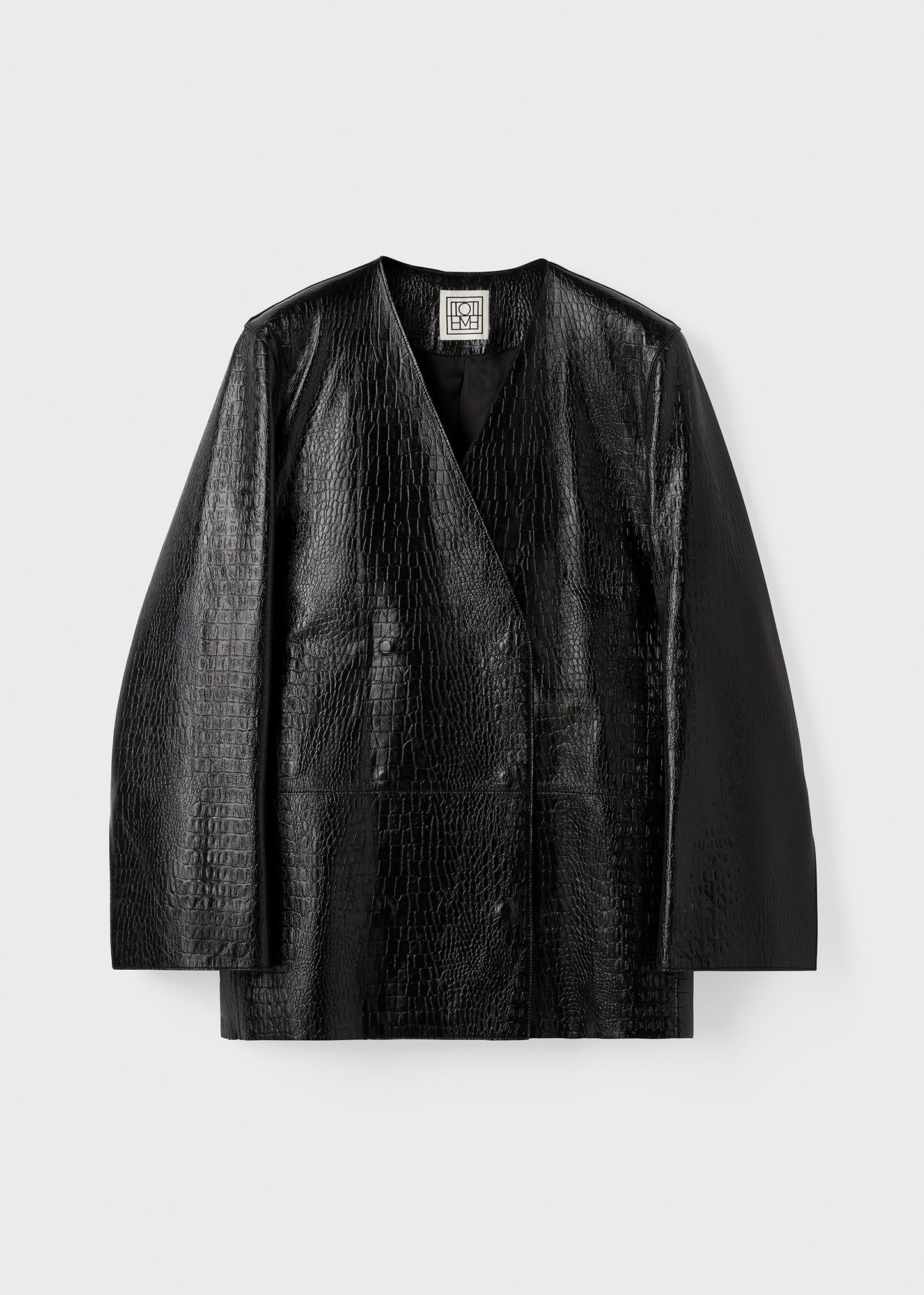 CROCO EMBOSSED LEATHERBLAZER