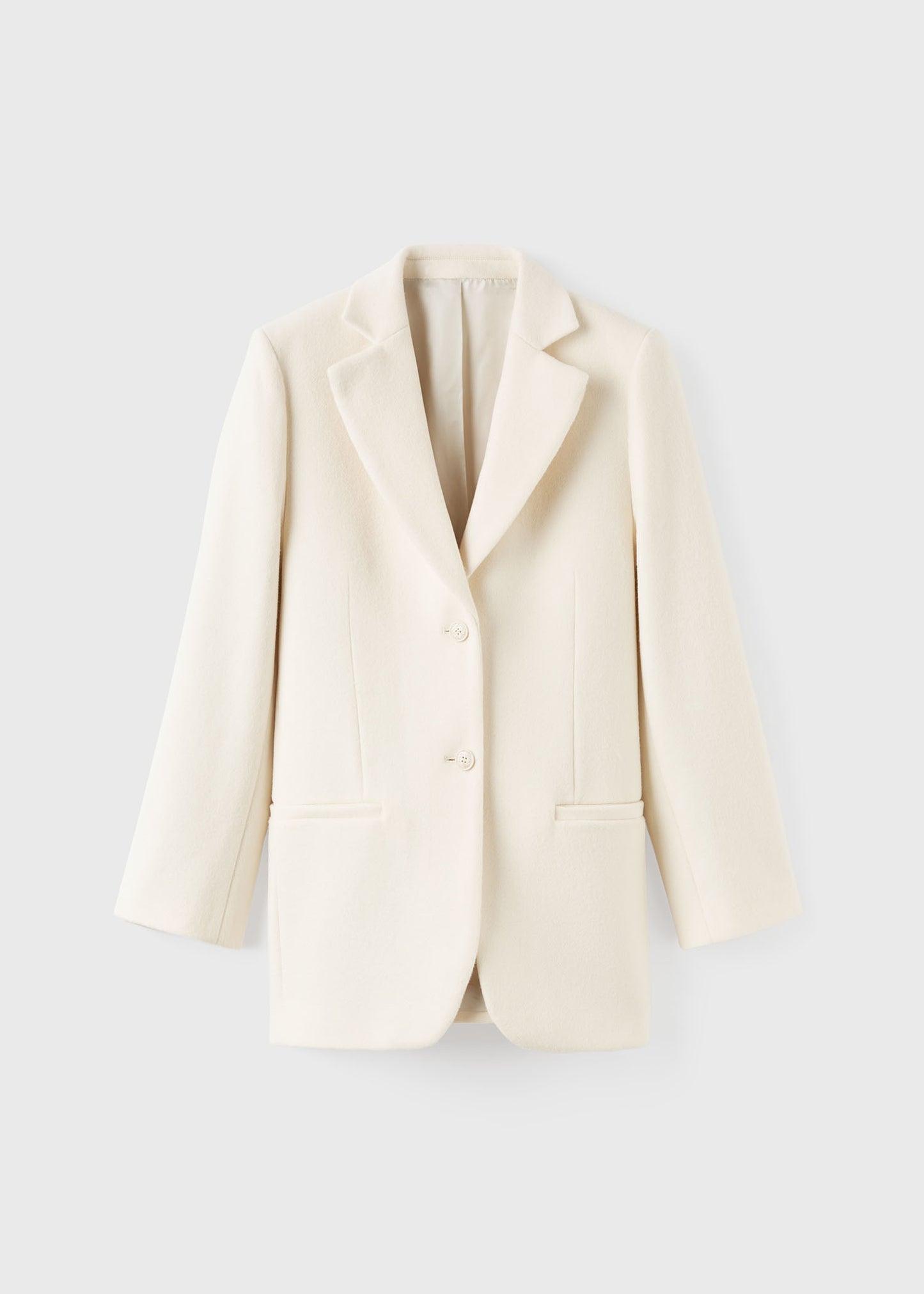 LONGLINE MELTON WOOL BLAZER
