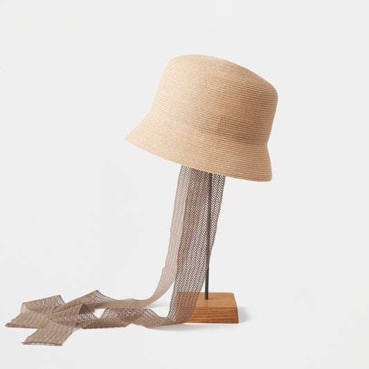 paper abaca bucket hat