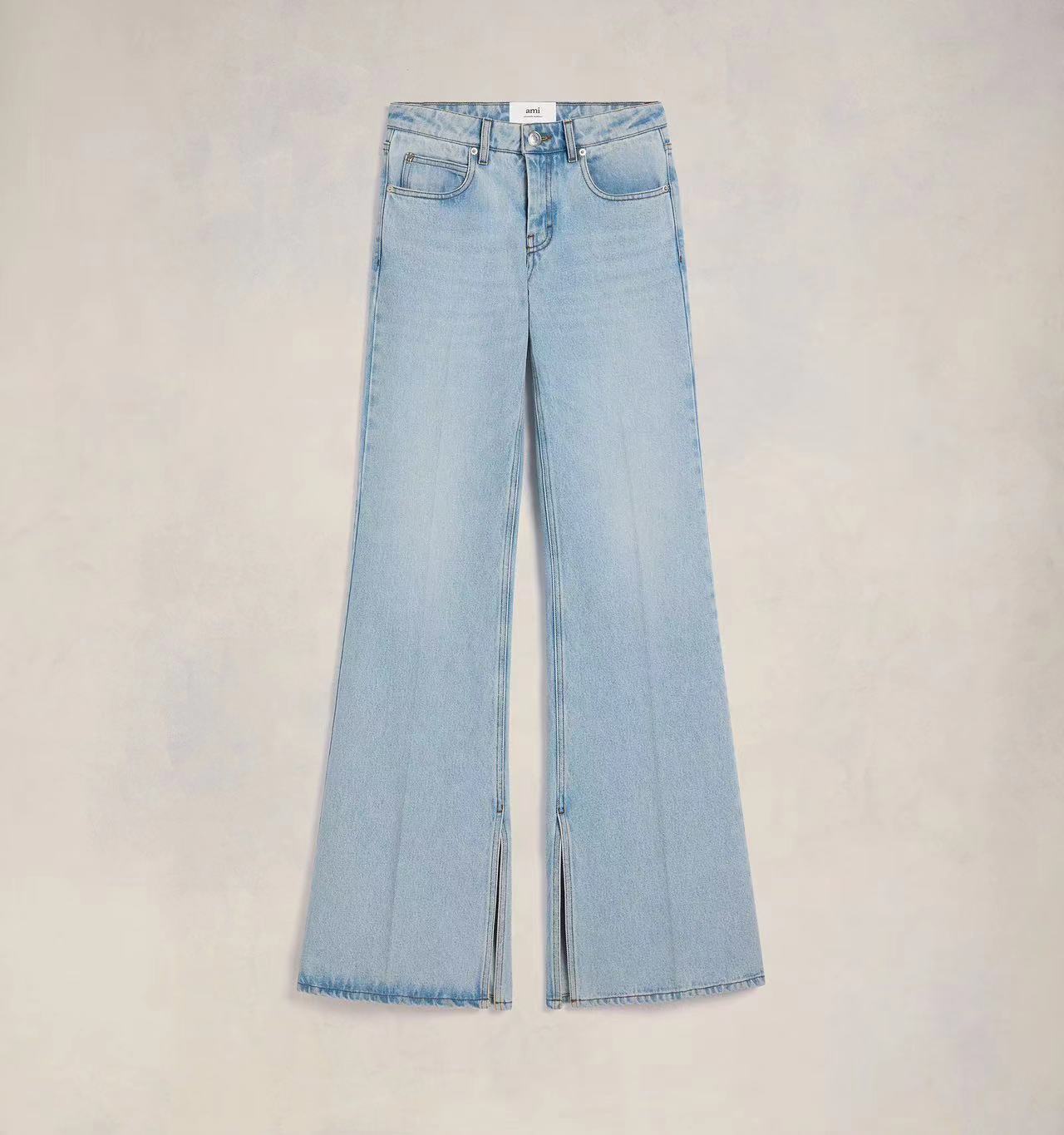SLITTED FLARE FIT JEANS
