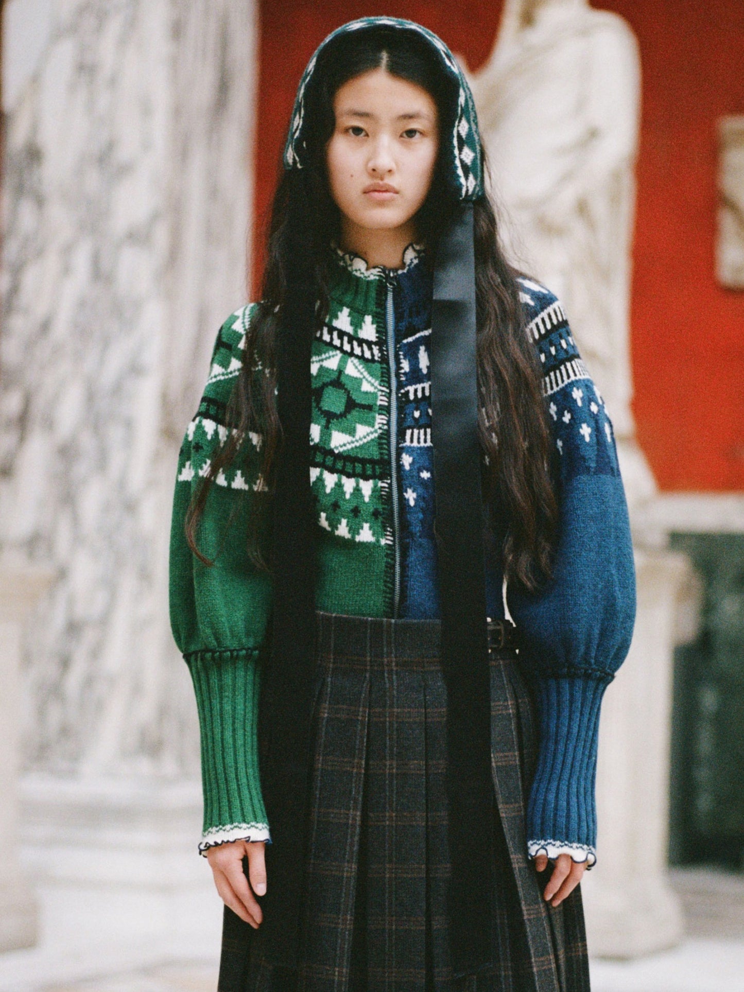 LINEA FAIR ISLE ZIP FRONT CARDIGAN (D2)
