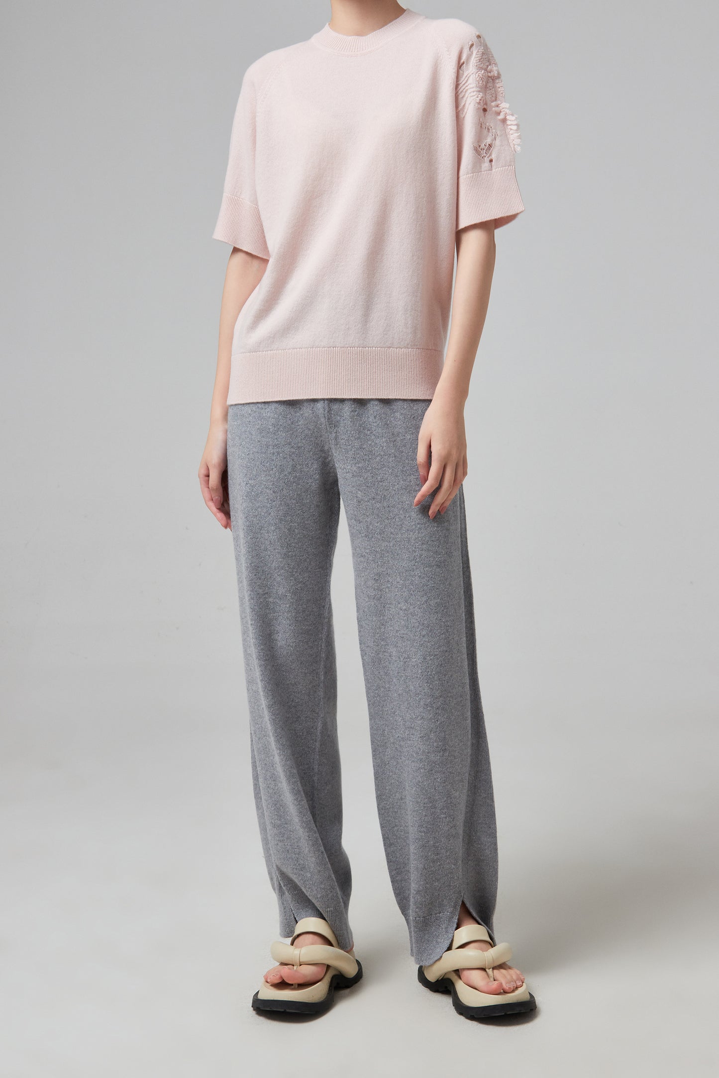 KNITTED PURE TEE SHIRTS