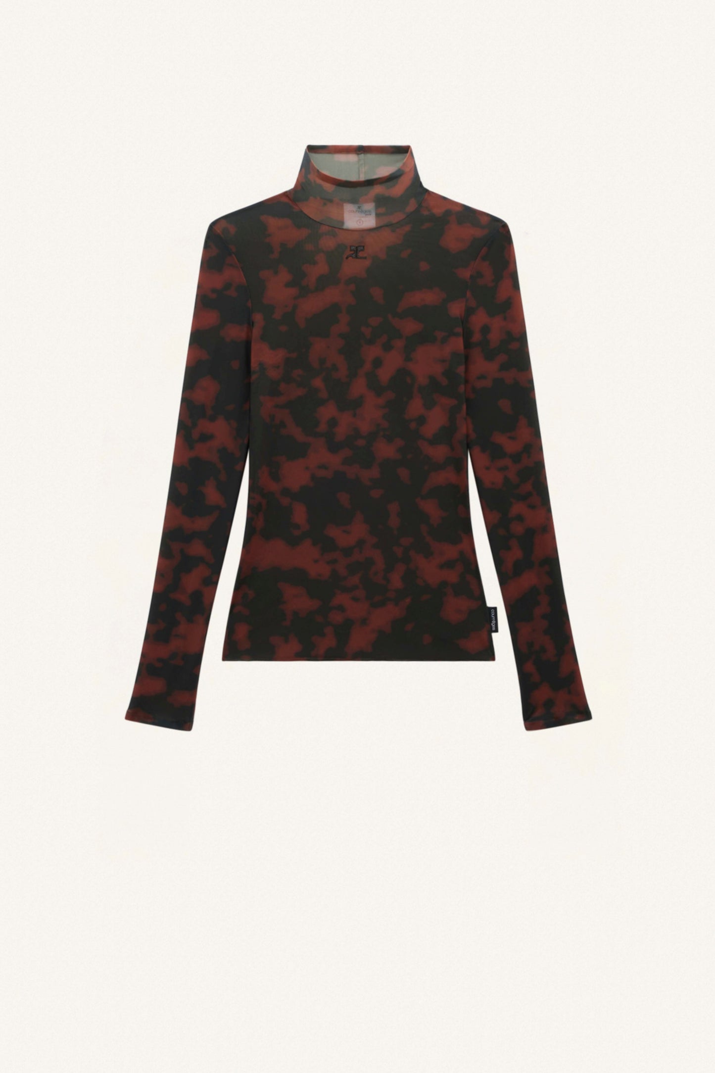 TORTOISE MOCKNECK SHEER TOP