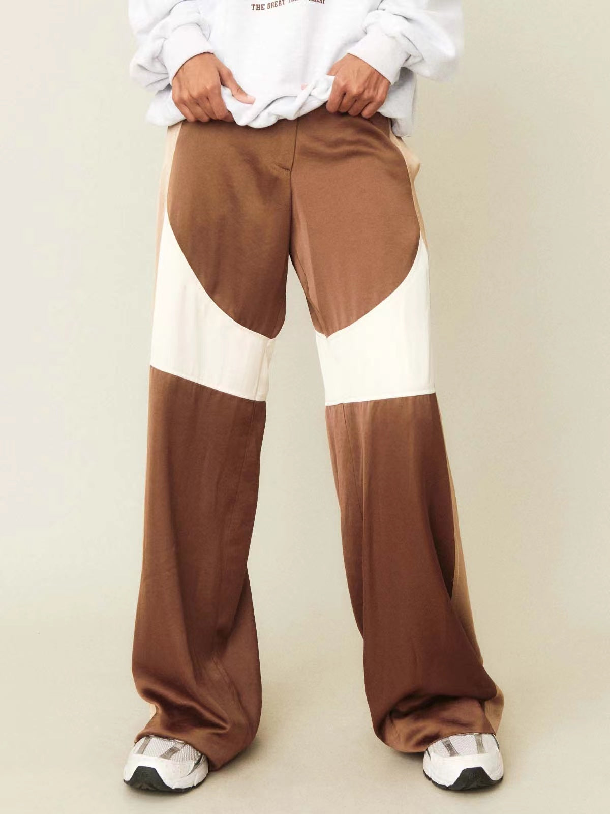 DIVIDE SATIN PANTS