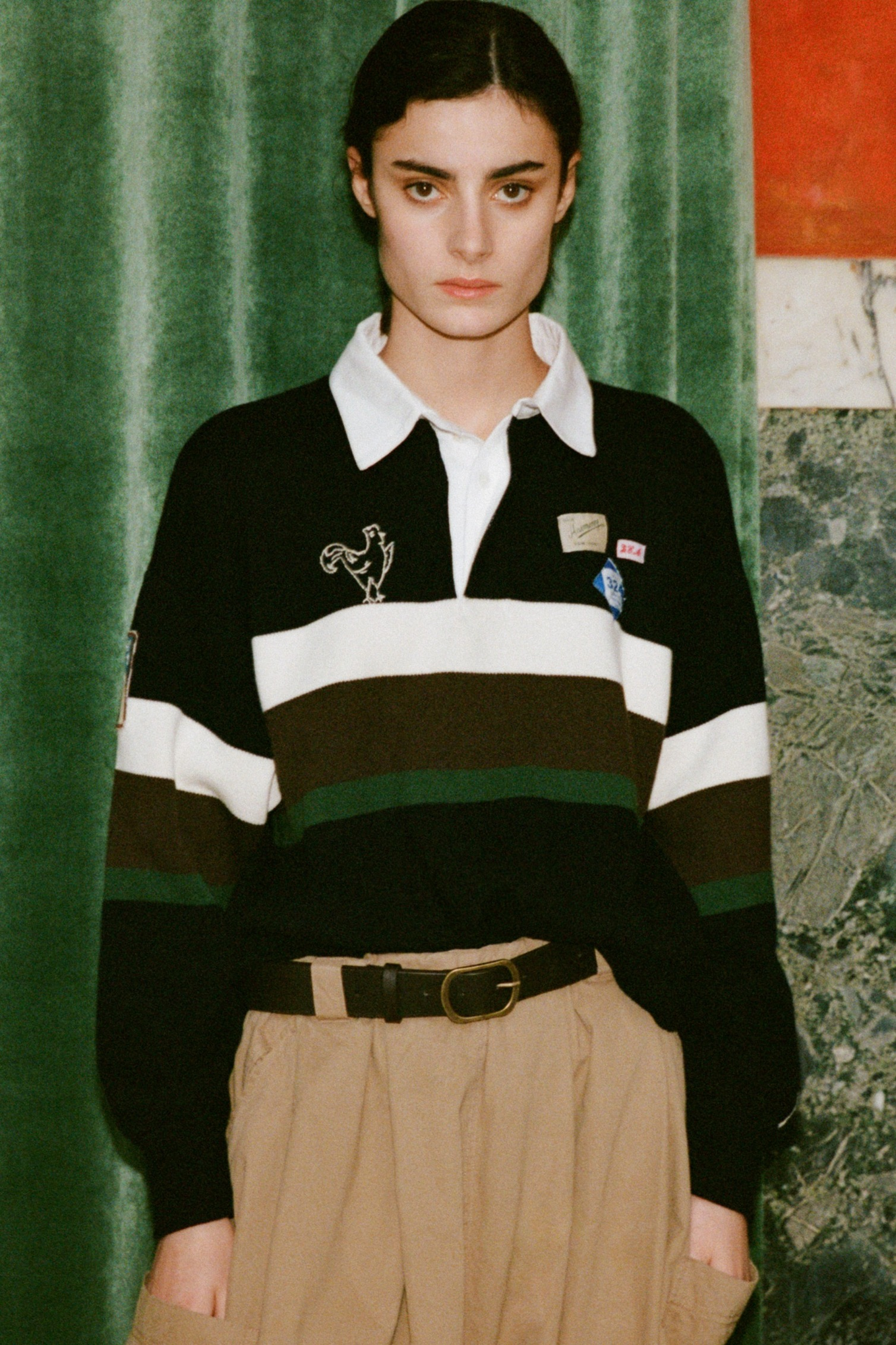 ARTHER VARSITY KNIT RUGBY SHIRT (D1)