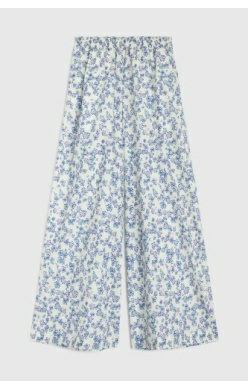 WIDE LEG PANTS WITH ELASTIC BAND