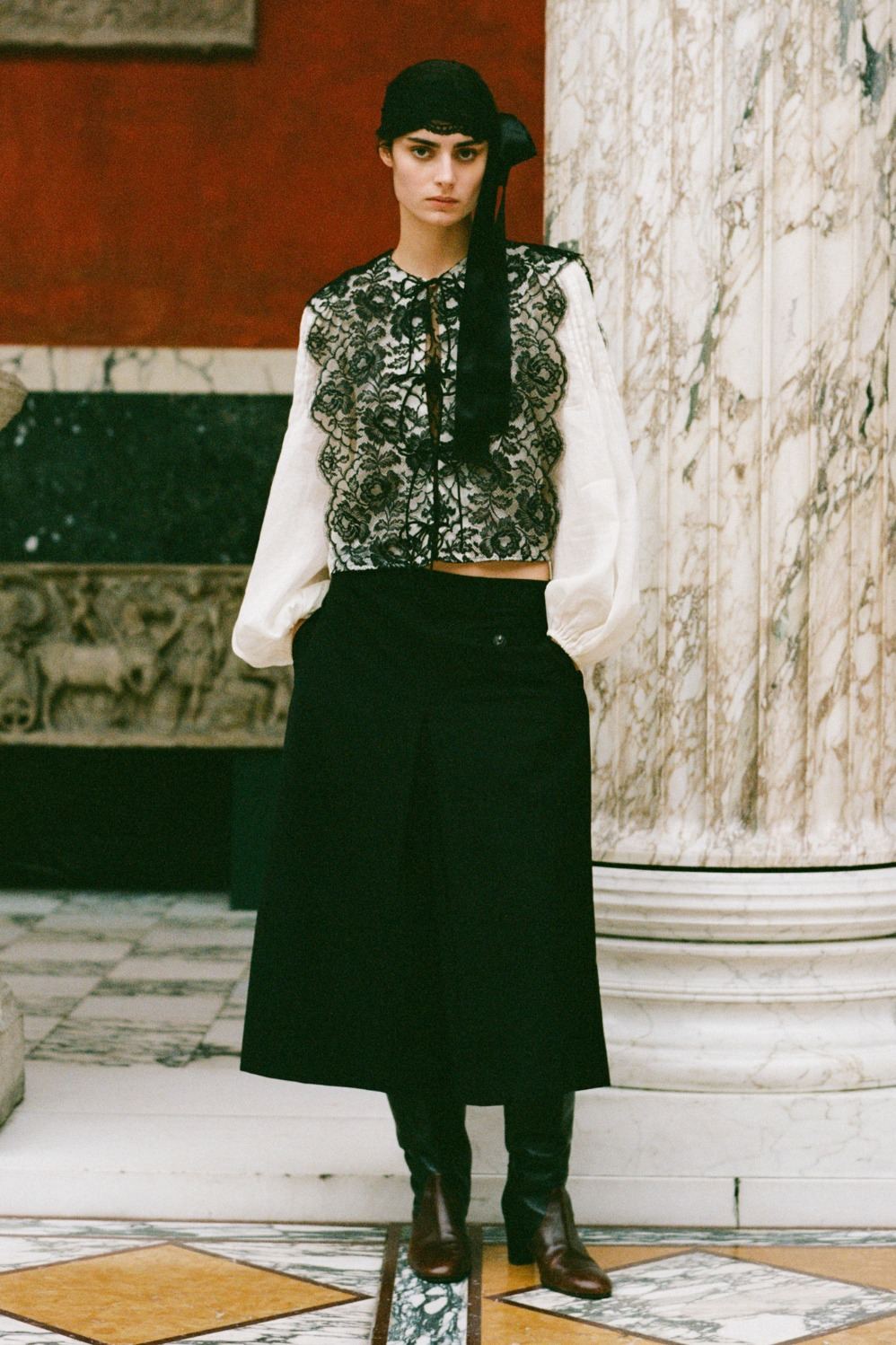 ADELINE WOOL SUITING BELTED CULOTTE (D1)