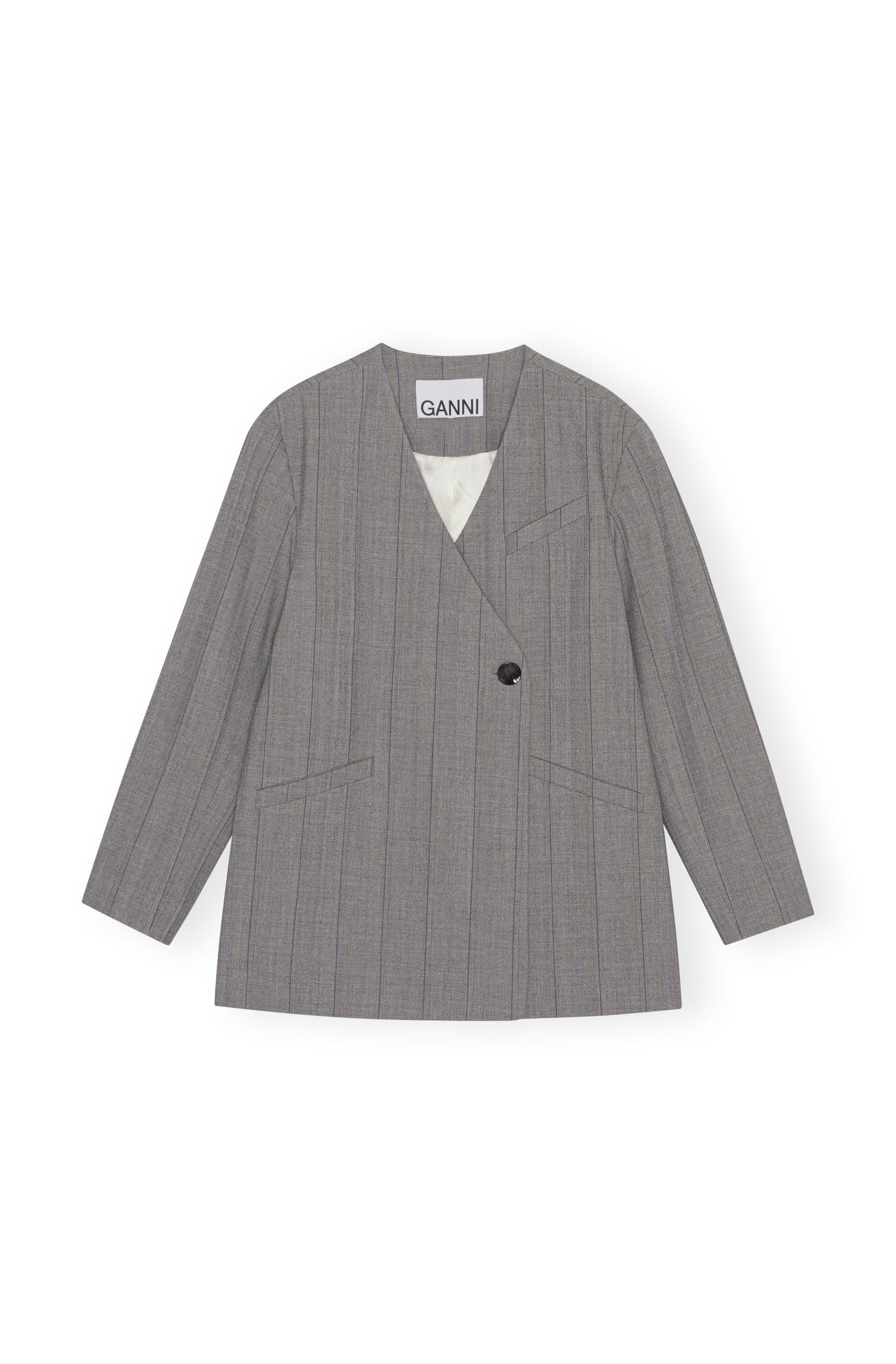 Herringbone Suiting Boxy Blazer