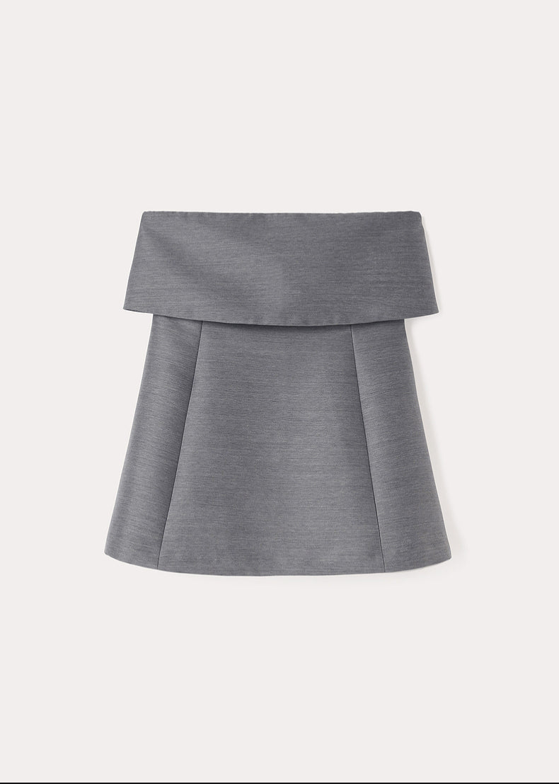 STRAPLESS WOOL COTTON TOP