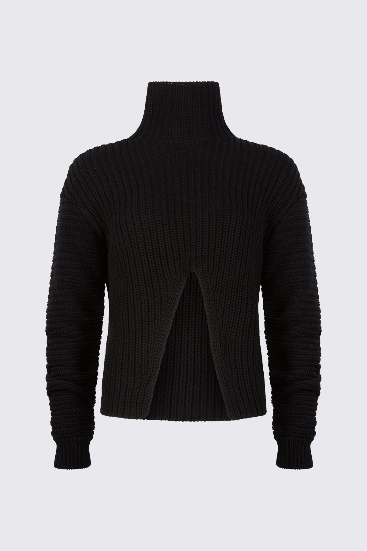TURTLE NECK SWEATER WITH FRONT SLIT