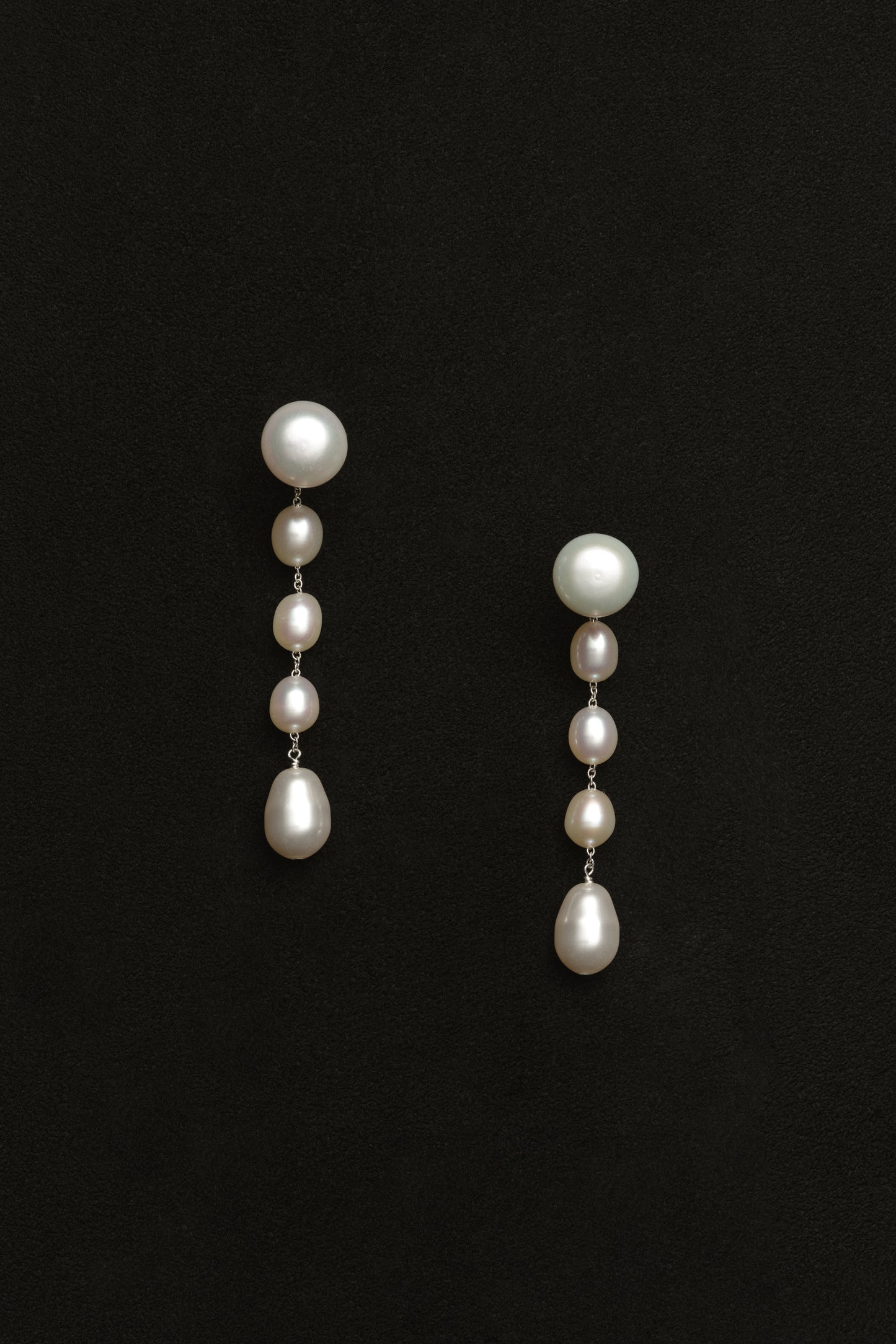 Small Passante Earrings, White