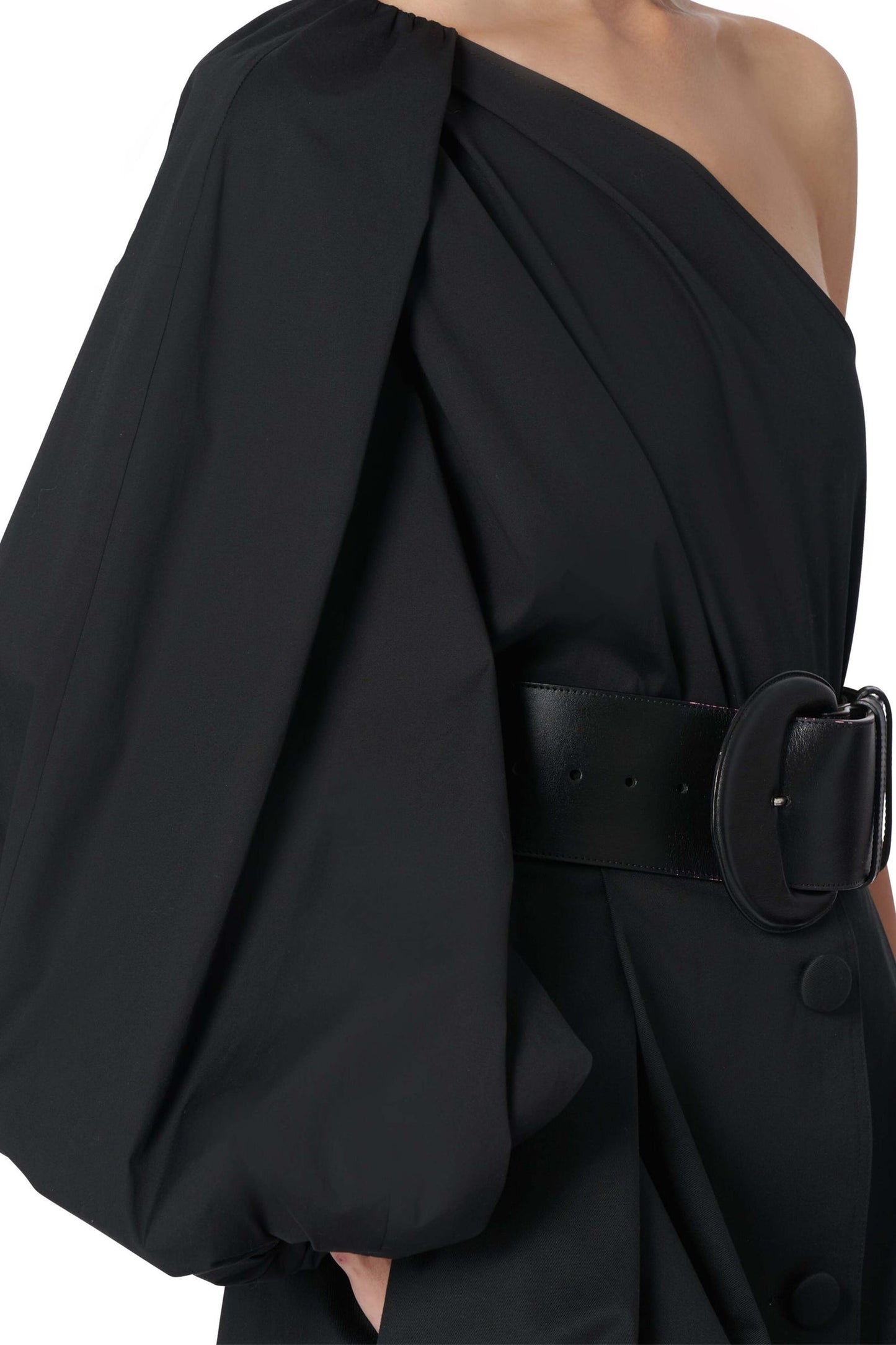 ONE SHOULDER BALLOON SLV TOP