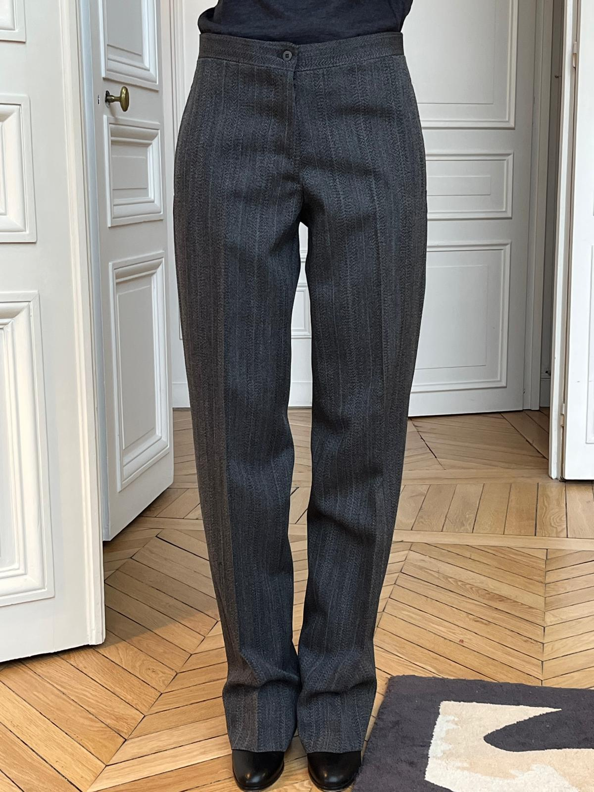 THE AMANDA TROUSERS WOOL AND CASHMERE BURGUNDY