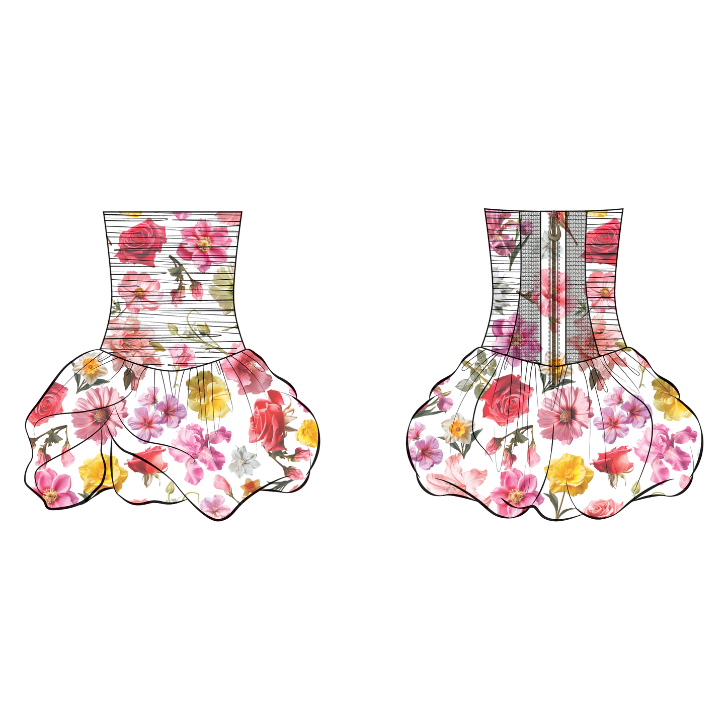 Violette Bubble Hem Mini Dress