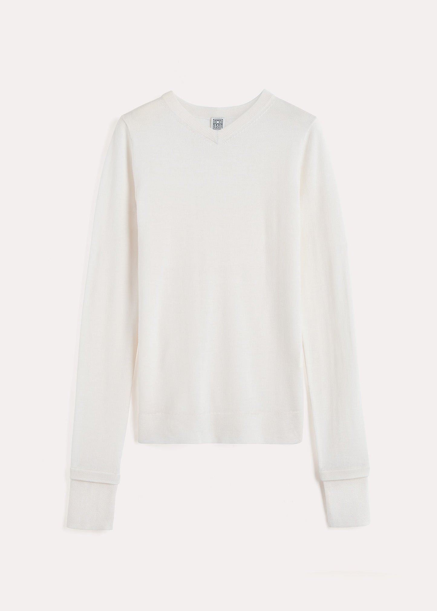 Two-Tone V-Neck Knit