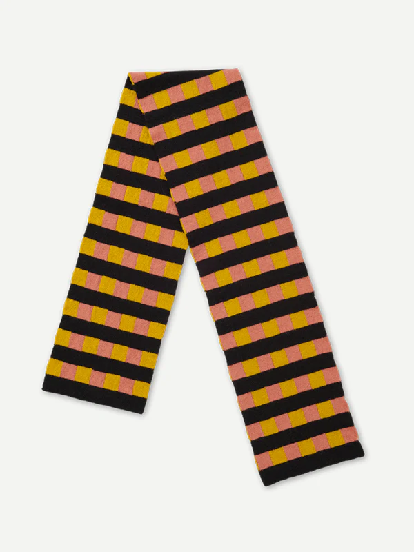 Small Check & Stripe Scarf
