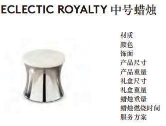 ECLECTIC MEDIUM CANDLE(SILVER)