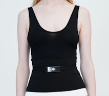 THE JULIA SCOOP NECK KNIT TANK W/ TURNLOCK BELT