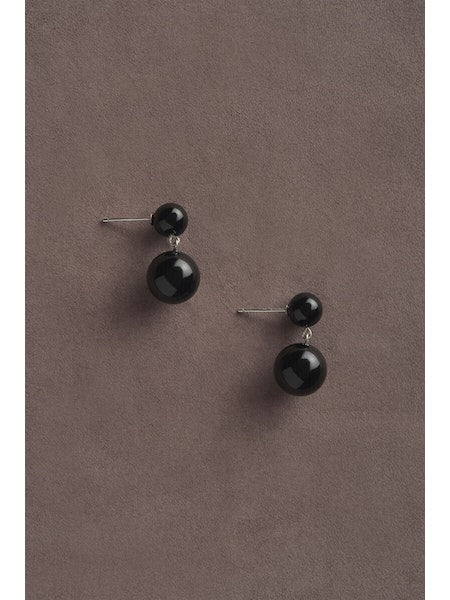 Everyday Boule Earrings, Onyx