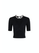METALLIC COLLAR COP TOP