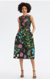 ZIP FRONT FLORAL TAP