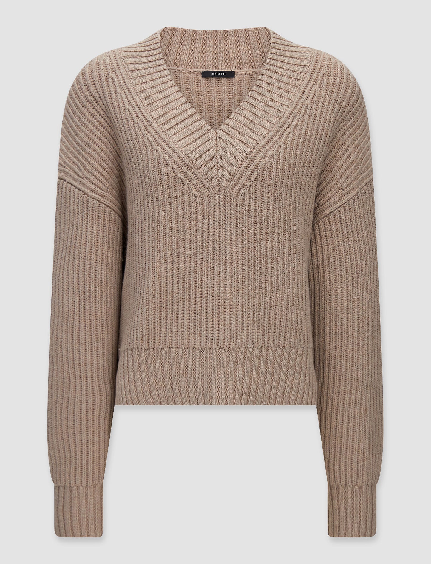 V Nk Ls-Luxe Cardigan Stitch
