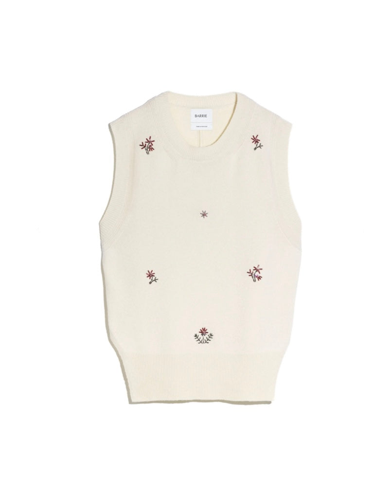 PRINTED PILE COLLAR VEST
