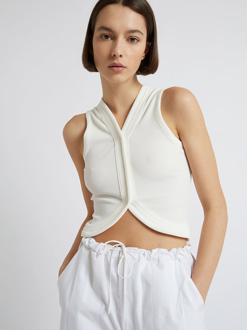 MULTI BIND RIB VEST TOP