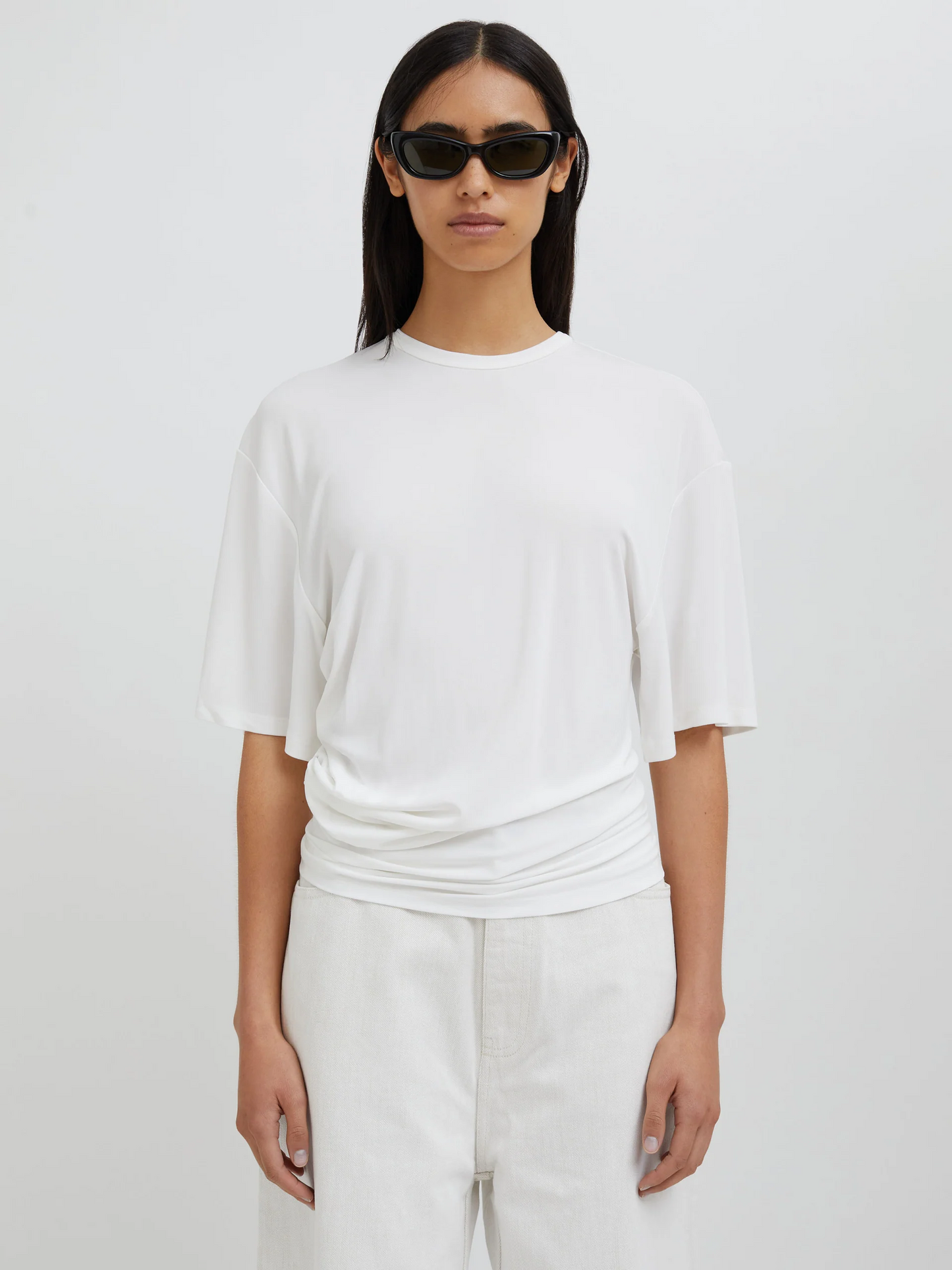 SIDE COWL WAIST TEE