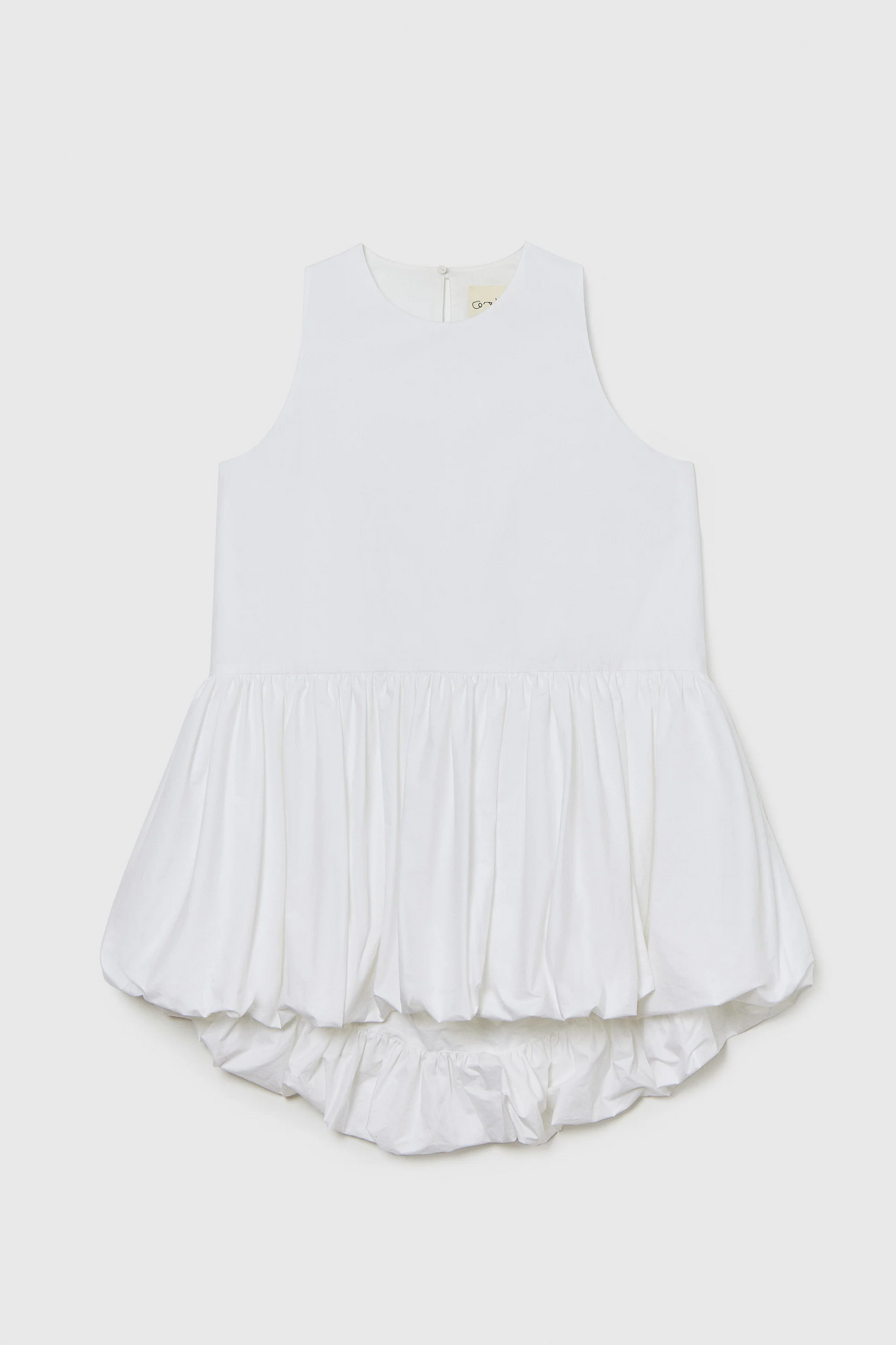 BALLOON MINI DRESS WHITE