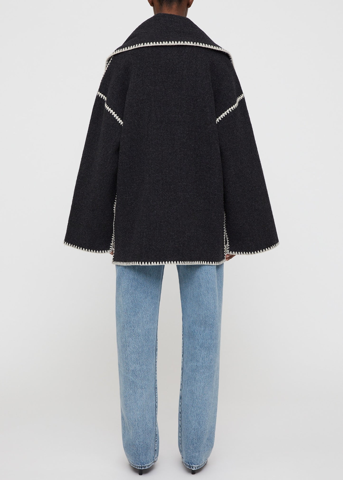 Embroidered scarf jacket