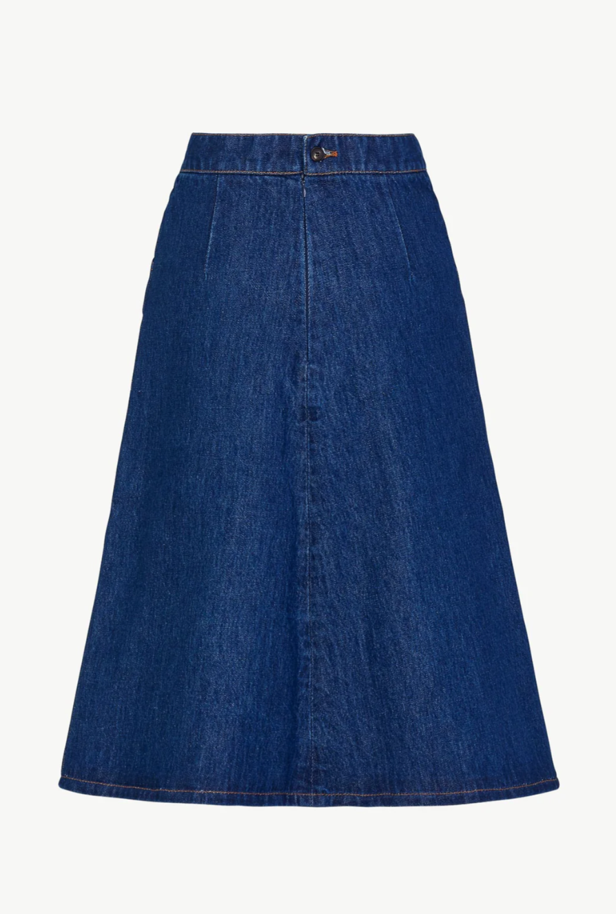 THE FLAMINIA SKIRT DENIM DARK BLUE