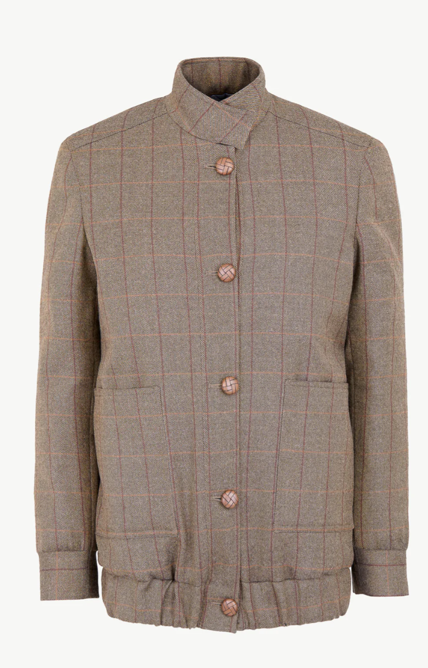 THE DIANA JACKET WOOL CHECK BROWN