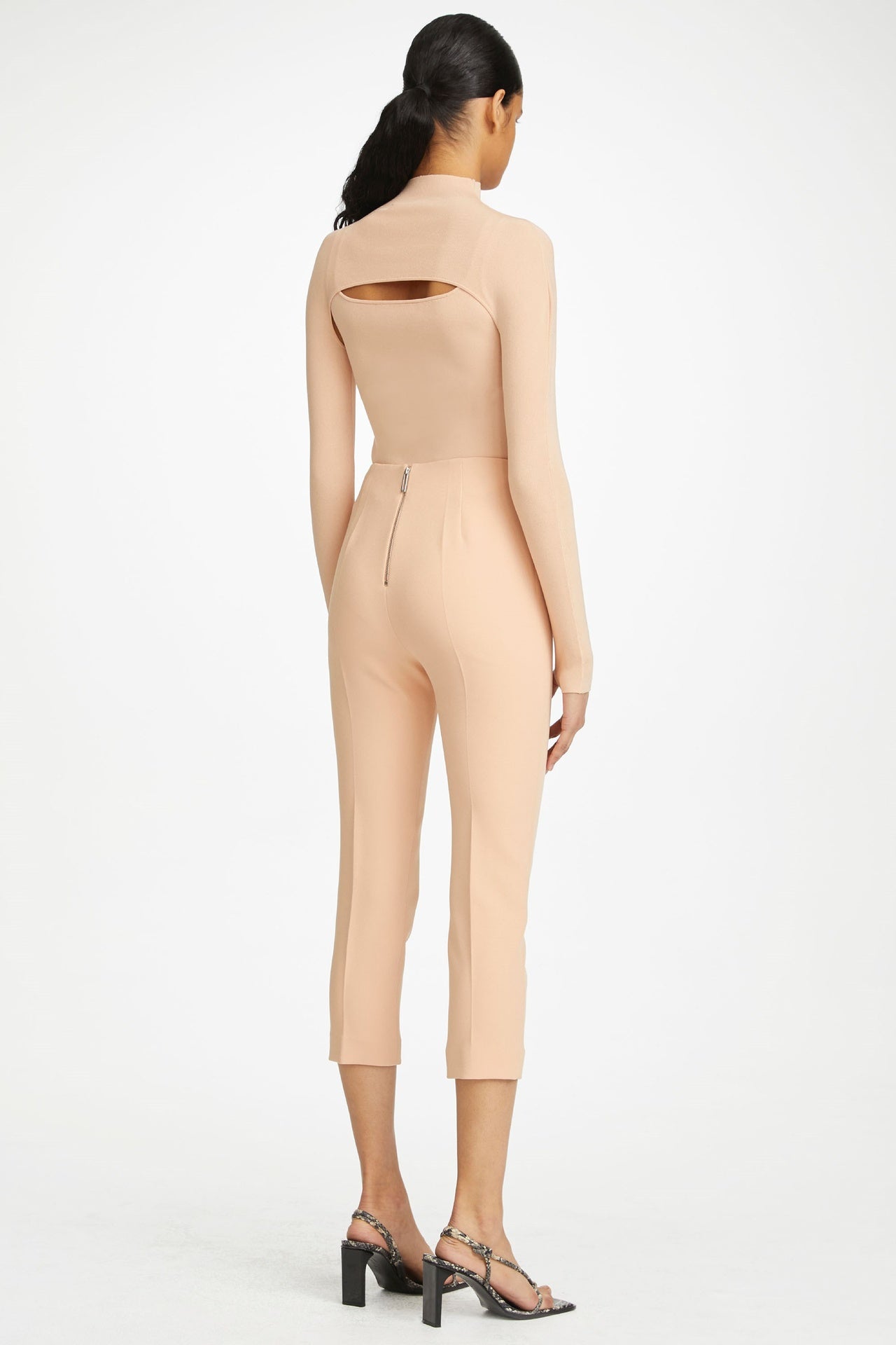 COMPACT STRETCH TUXEDO TROUSER