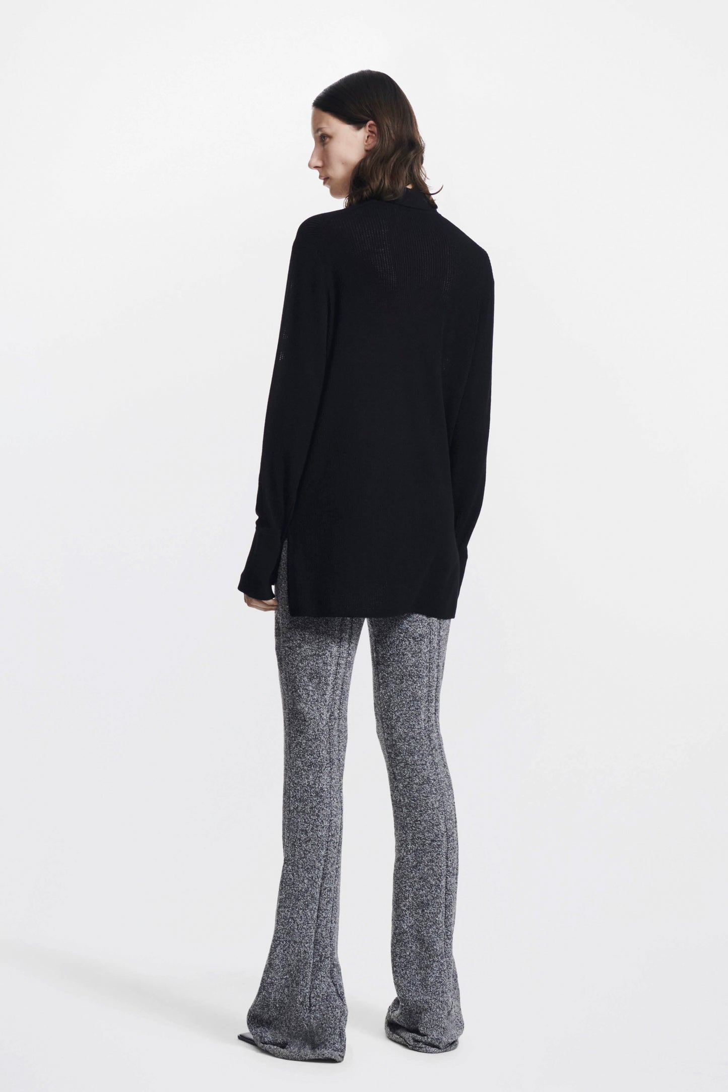 MERINO POINTELLE RIB SHIRT