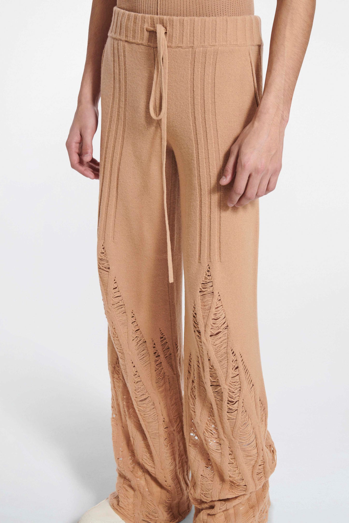 DISTRESSEDCASHMERE PANTS